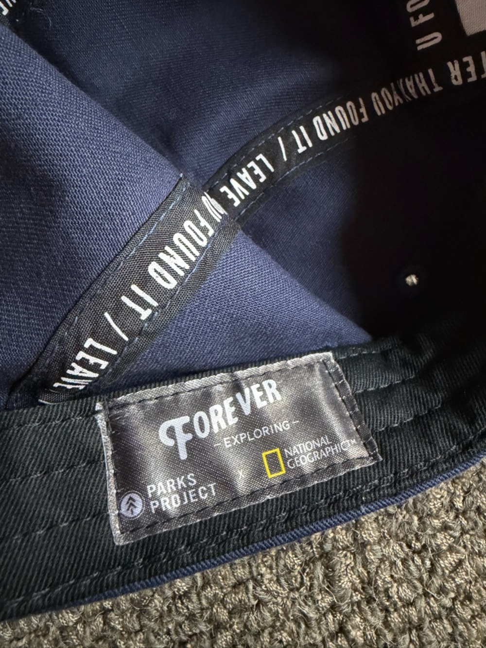 National Geographic x Parks Project Navy and Brown Baseball Flat Cap - Picture 4 of 4